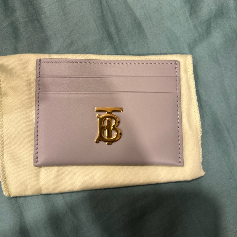 全新 Burberry TB Logo 卡夾／名片夾淡紫灰）-5