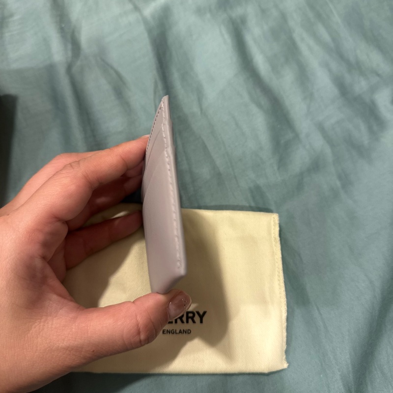 全新 Burberry TB Logo 卡夾／名片夾淡紫灰）-7