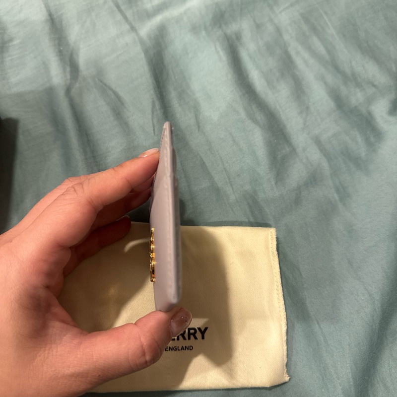 全新 Burberry TB Logo 卡夾／名片夾淡紫灰）-8