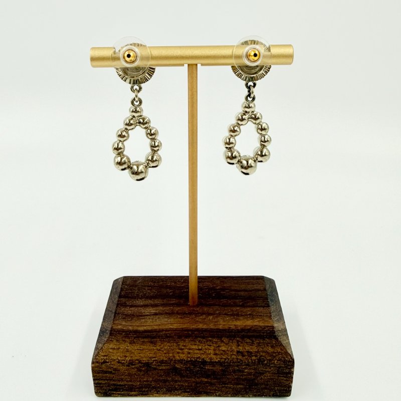 CHANEL - 圓形雙C珍珠圈吊墬水晶宮廷風耳環-5