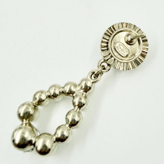 CHANEL - 圓形雙C珍珠圈吊墬水晶宮廷風耳環-10