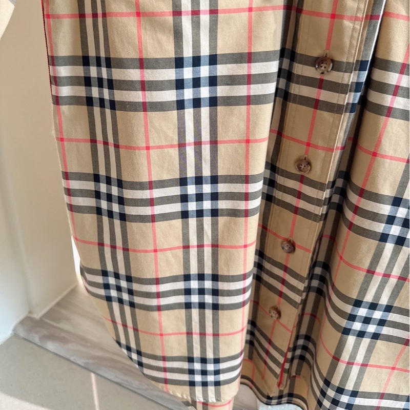 BURBERRY 經典米色格紋長袖襯衫 size:UK8-2