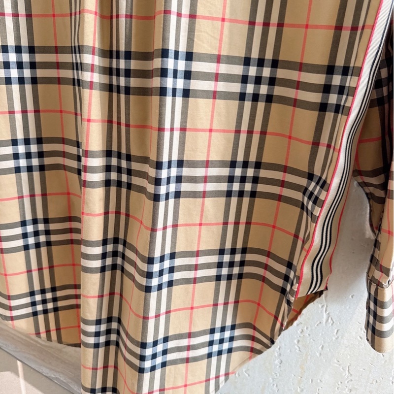 BURBERRY 經典米色格紋長袖襯衫 size:UK8-7