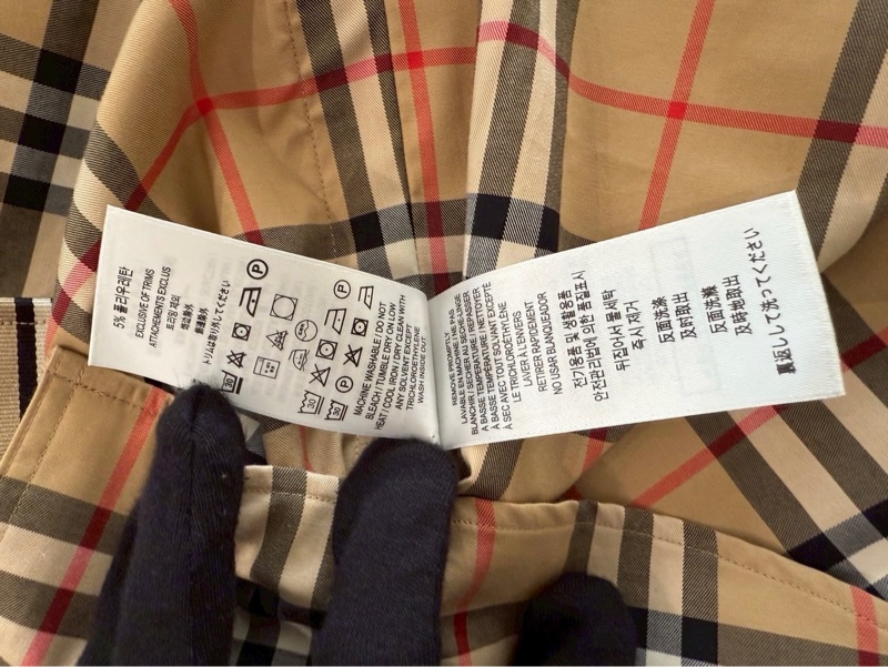 BURBERRY 經典米色格紋長袖襯衫 size:UK8-11