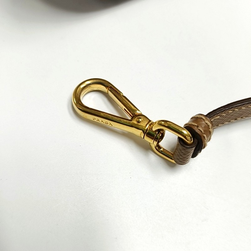 Prada Double 中號棕色牛皮手提包肩背包斜背包-10