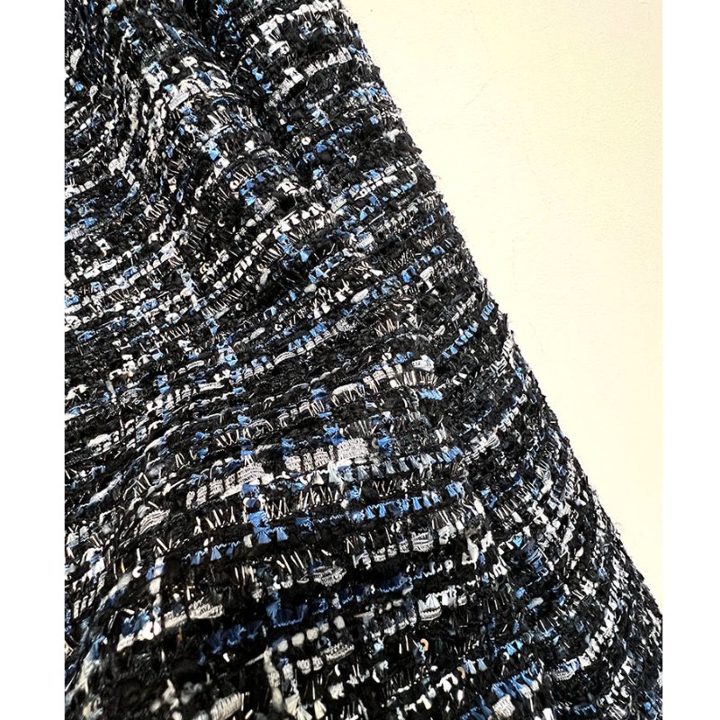 全新 / ARMANI COLLEZIONI 深藍亮片毛呢外套 L-4