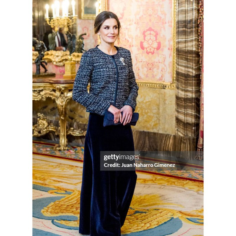 全新 / ARMANI COLLEZIONI 深藍亮片毛呢外套 L-2