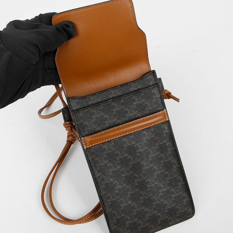 CELINE 10G332CQD 翻蓋手機袋斜背包-8