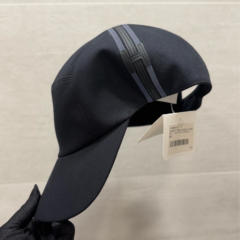 hermes 男裝 黑色鴨舌帽-5
