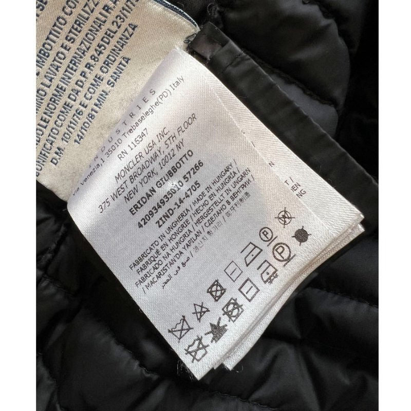 MONCLER 黑色毛領A字羽絨長版大衣 2-14