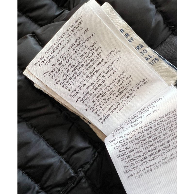 MONCLER 黑色毛領A字羽絨長版大衣 2-15