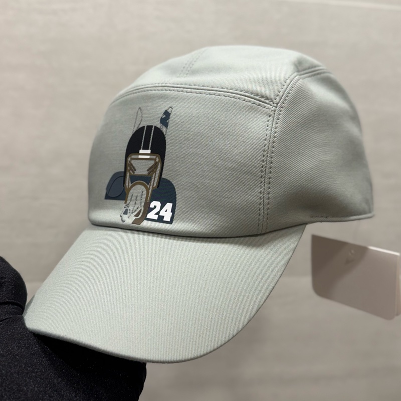 hermes 男裝湖水綠色鴨舌帽-0