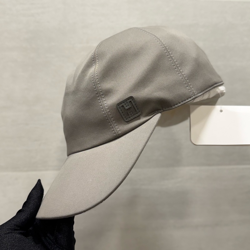 Hermes 男裝灰色鴨舌帽-0