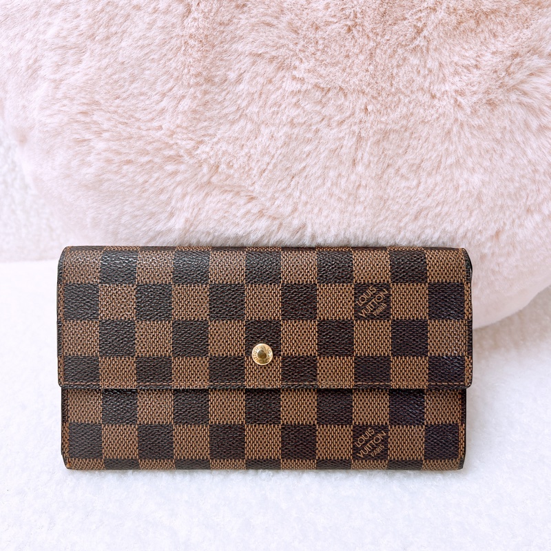 Lv 棕色棋盤長夾-0