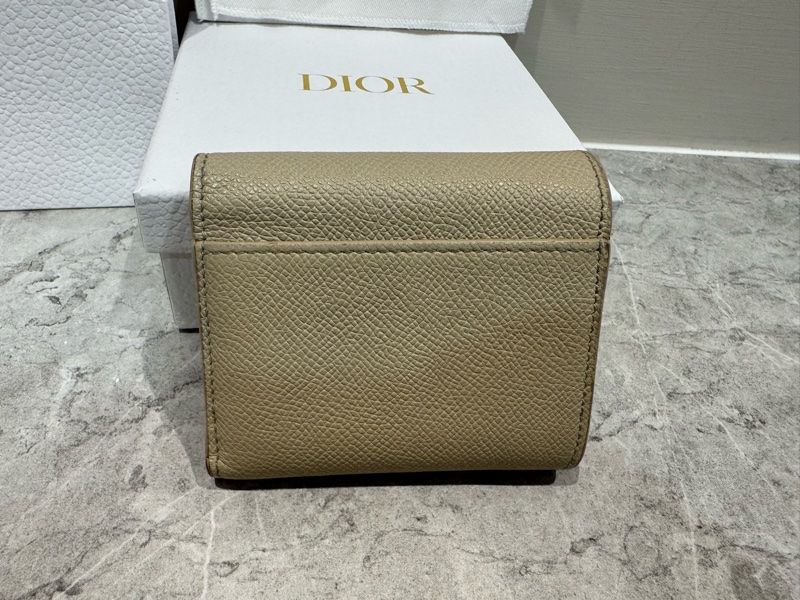 Dior 蒙田30 女用短夾 奶茶色-3