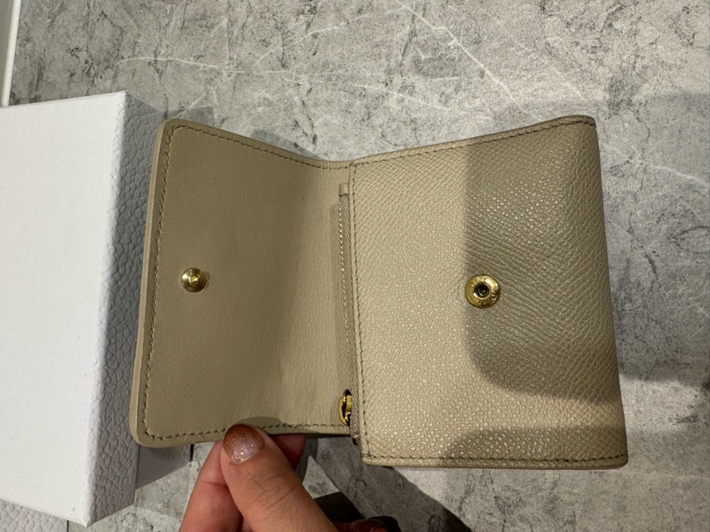 Dior 蒙田30 女用短夾 奶茶色-5