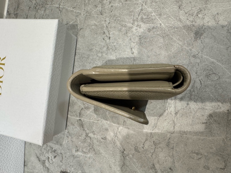 Dior 蒙田30 女用短夾 奶茶色-10