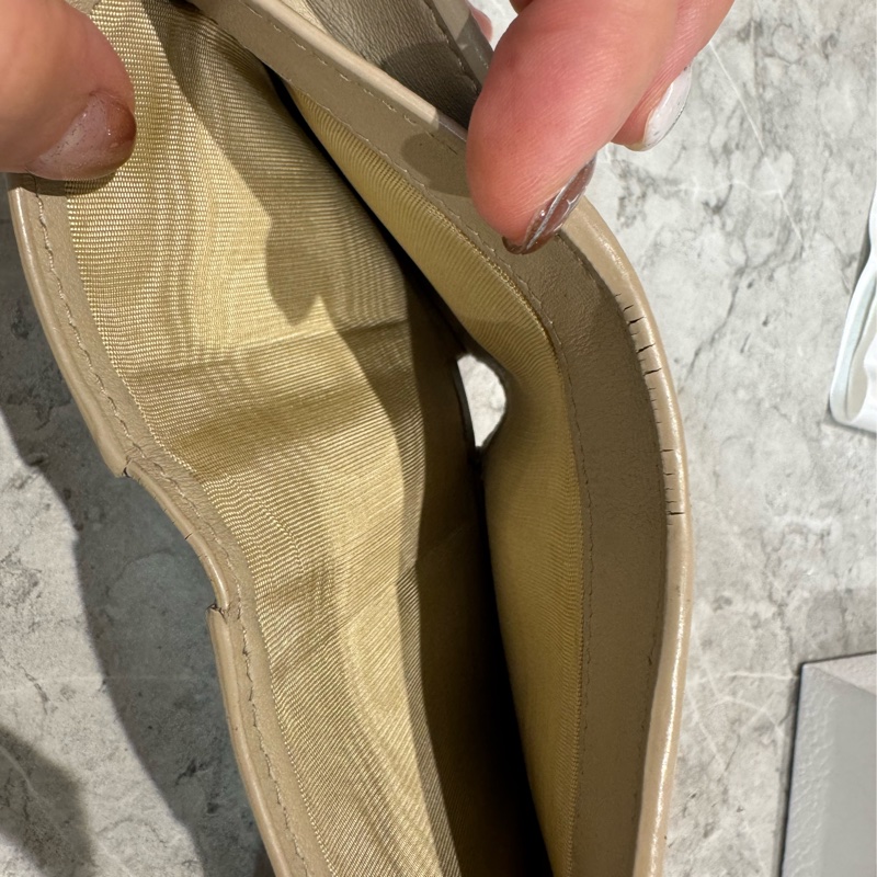 Dior 蒙田30 女用短夾 奶茶色-23