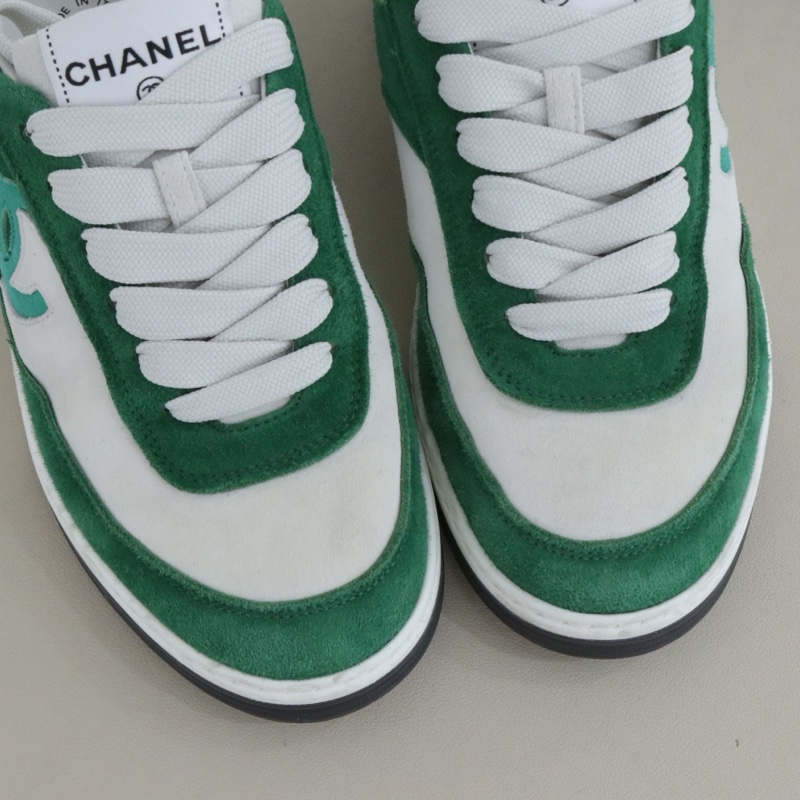 98新香奈兒23P綠色熊貓鞋板鞋36碼配件防塵袋-0