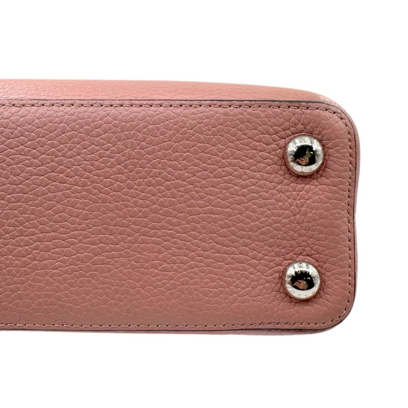 【2107】 LV Capucines 粉色 牛皮手提/斜挎包 小號-7