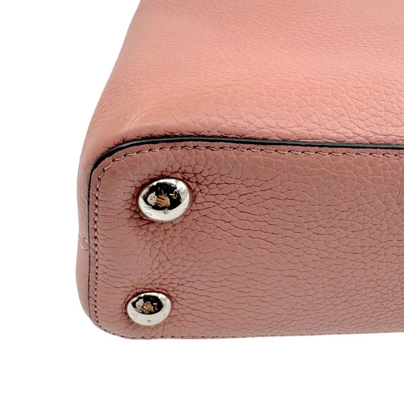 【2107】 LV Capucines 粉色 牛皮手提/斜挎包 小號-9