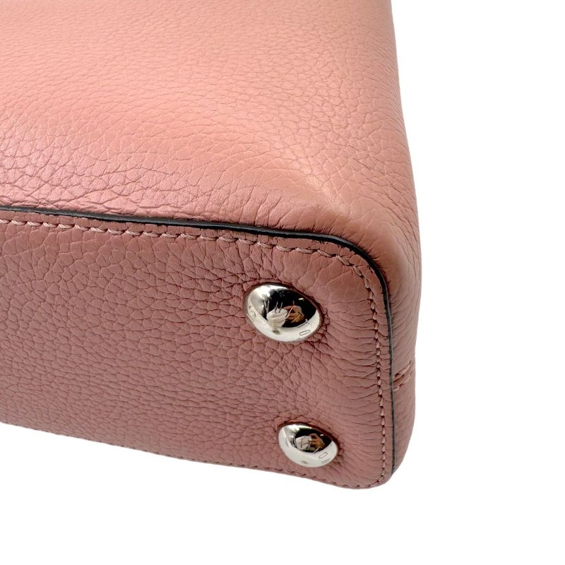 【2107】 LV Capucines 粉色 牛皮手提/斜挎包 小號-10