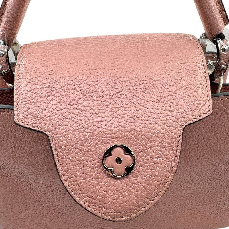 【2107】 LV Capucines 粉色 牛皮手提/斜挎包 小號-12