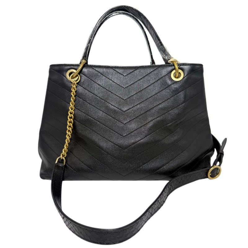 【2489】Chanel 手提斜挎包 黑色 牛皮 大號-1