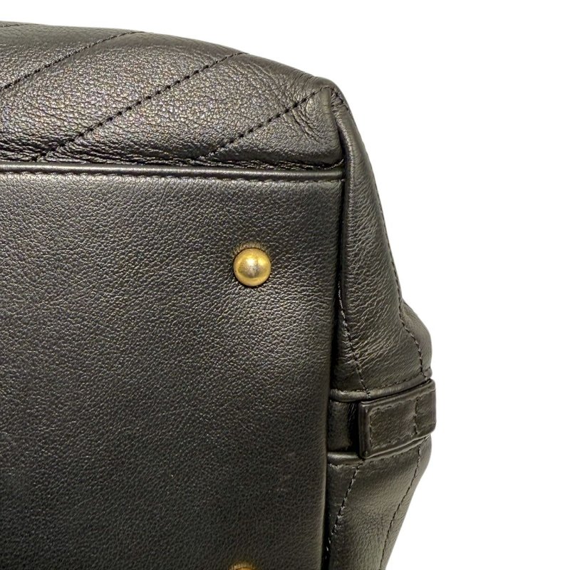 【2489】Chanel 手提斜挎包 黑色 牛皮 大號-8