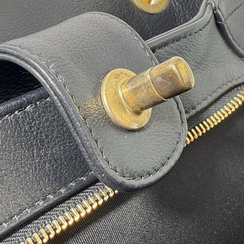 【2489】Chanel 手提斜挎包 黑色 牛皮 大號-18