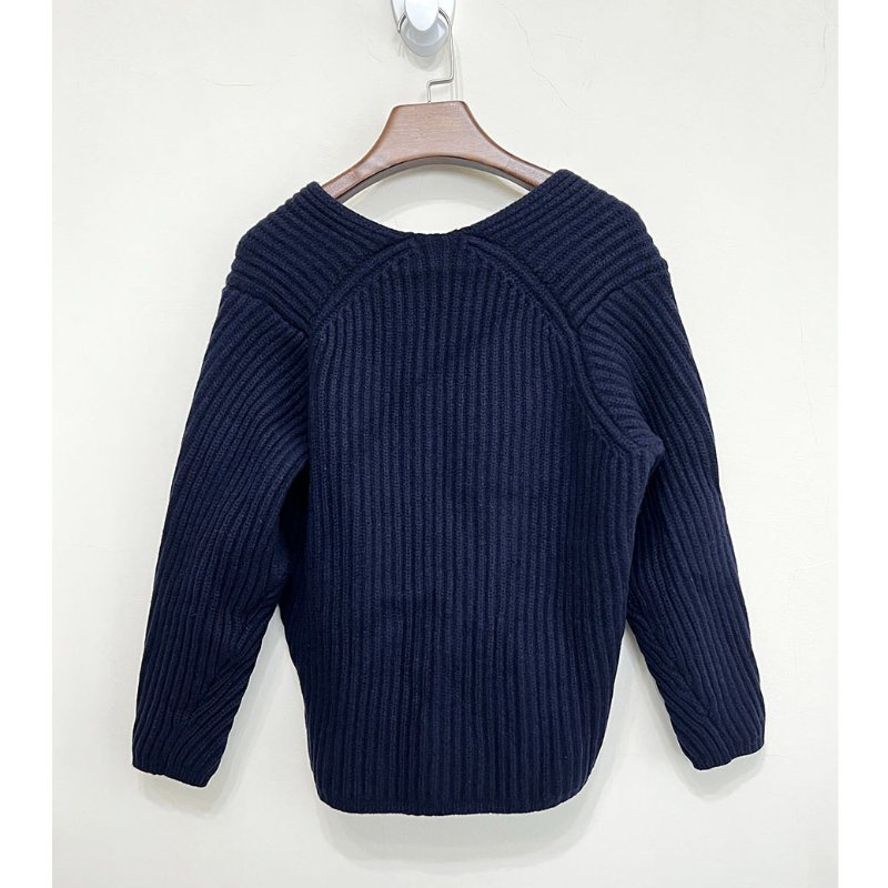 ACNE 深藍短版重磅羊毛毛衣 XXS~M-2