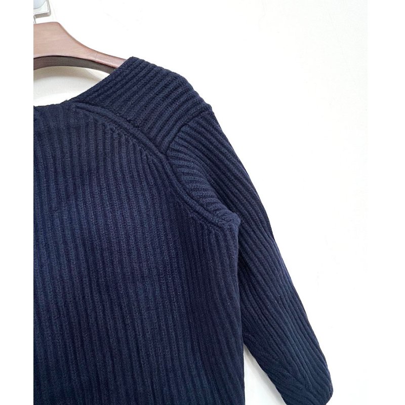 ACNE 深藍短版重磅羊毛毛衣 XXS~M-3