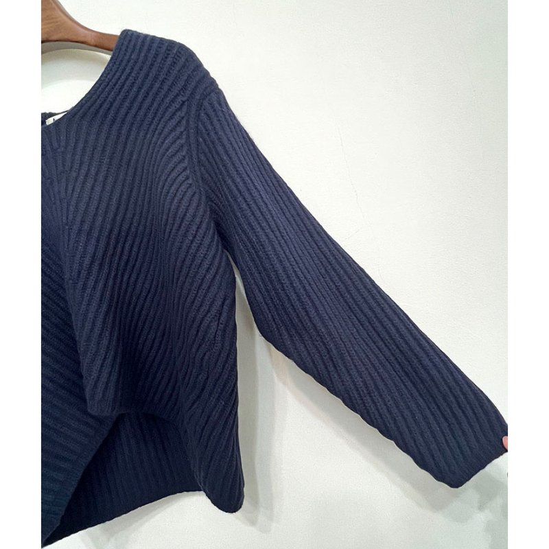 ACNE 深藍短版重磅羊毛毛衣 XXS~M-5