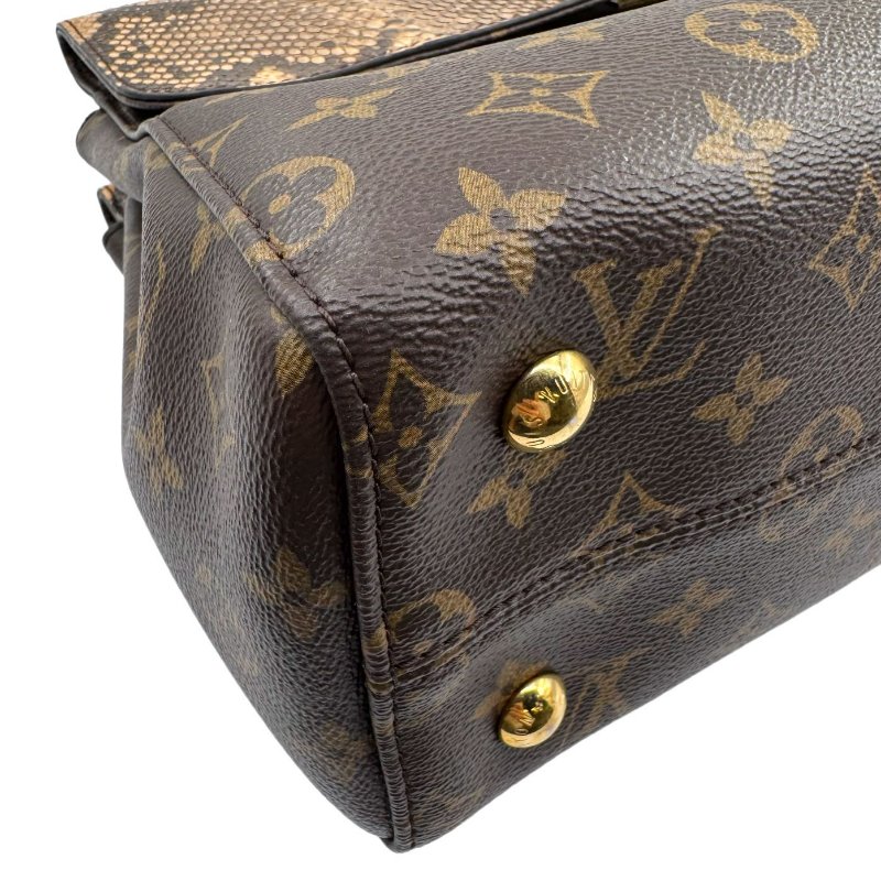 【1957】 LV 郵差包 老花 蛇皮 33CM-10