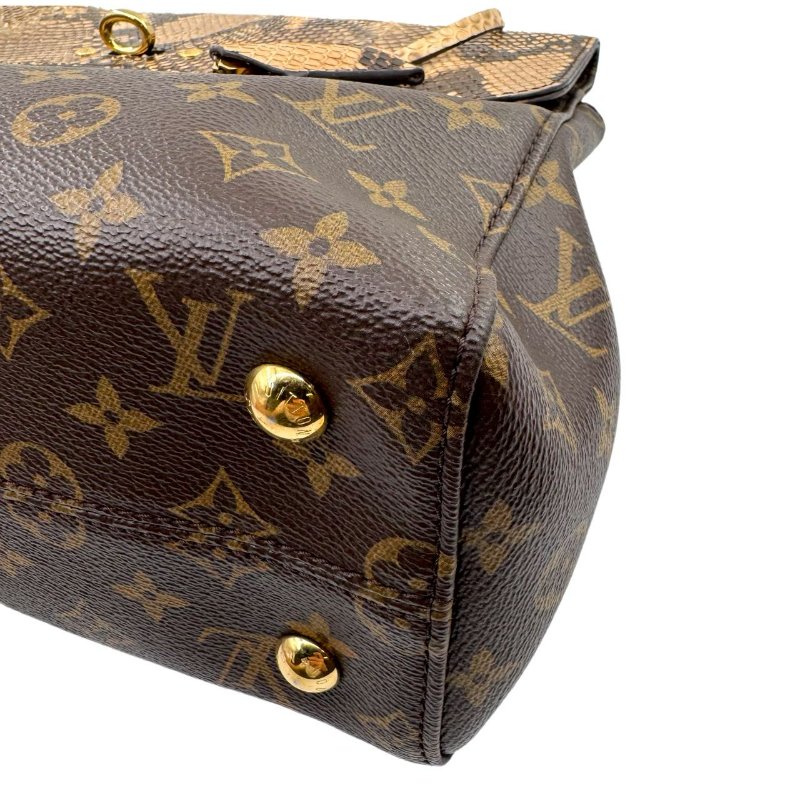 【1957】 LV 郵差包 老花 蛇皮 33CM-11