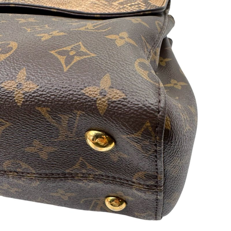 【1957】 LV 郵差包 老花 蛇皮 33CM-13