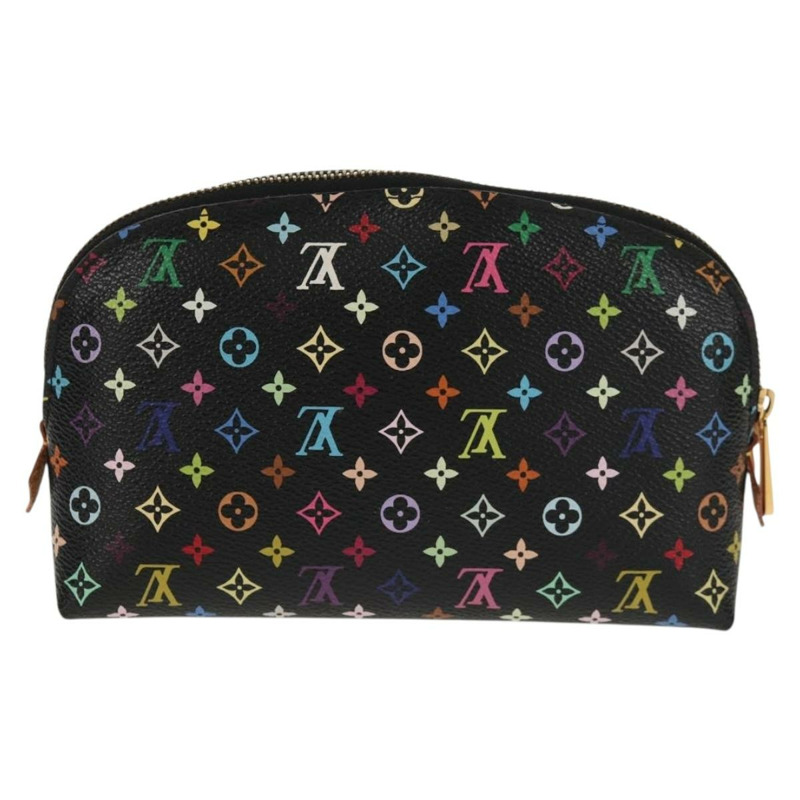 【日本直送】路易威登 Multicolor Pochette 化妝包 黑色 M47355 LV Auth 148042A-1