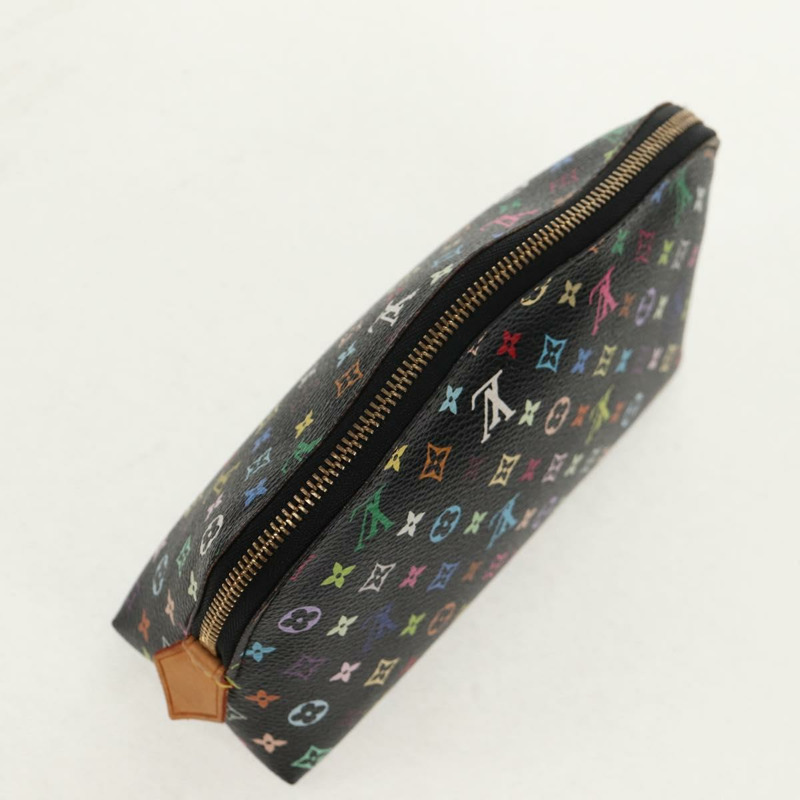【日本直送】路易威登 Multicolor Pochette 化妝包 黑色 M47355 LV Auth 148042A-4