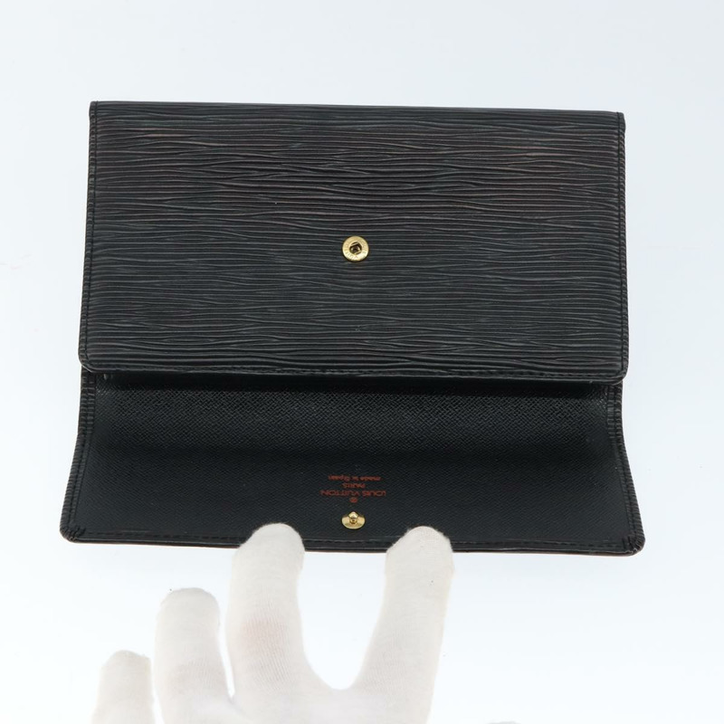 【日本直送】路易威登 Epi Porte Tresor 長版皮夾 黑色 M63382 LV Auth am9575-7