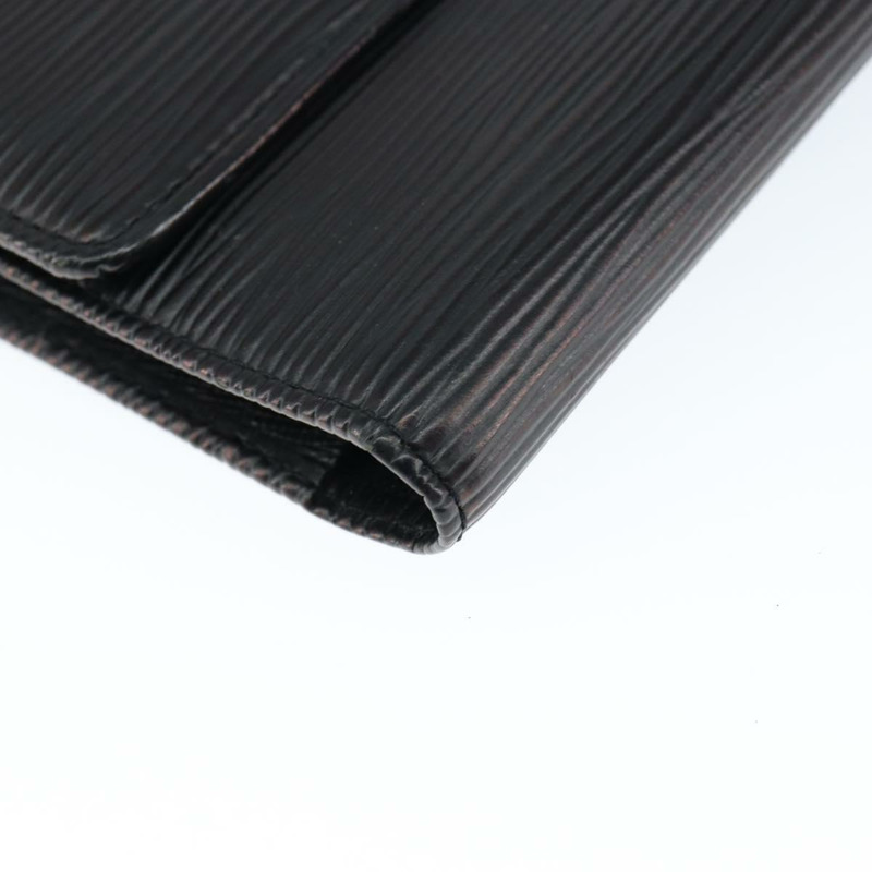 【日本直送】路易威登 Epi Porte Tresor 長版皮夾 黑色 M63382 LV Auth am9575-13