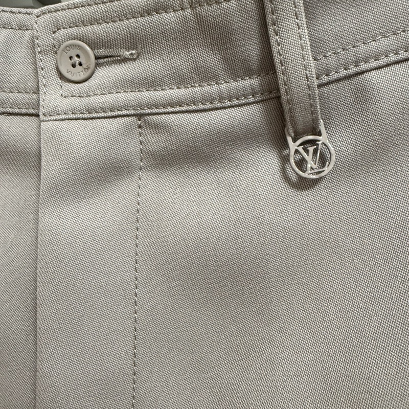 Louis Vuitton greyish beige wool wide leg pants 46-3