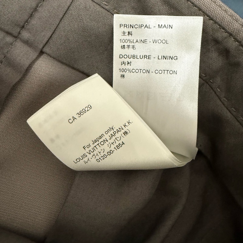 Louis Vuitton greyish beige wool wide leg pants 46-5