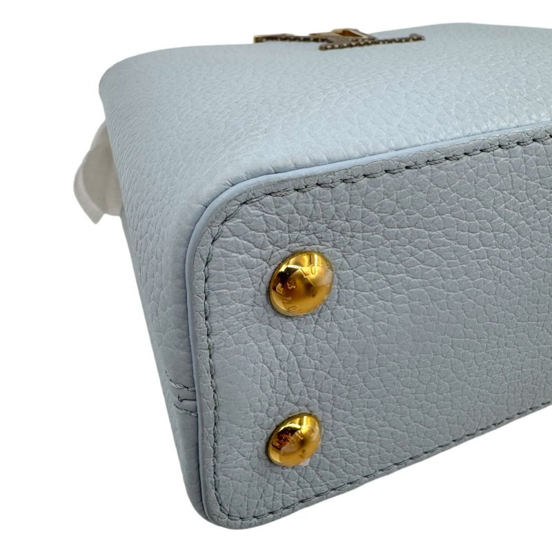 【3127】LV Capucines 藍色手提/斜挎包 牛皮 小號-8