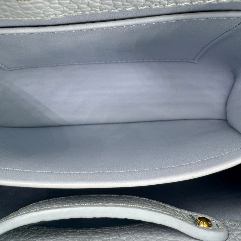 【3127】LV Capucines 藍色手提/斜挎包 牛皮 小號-12