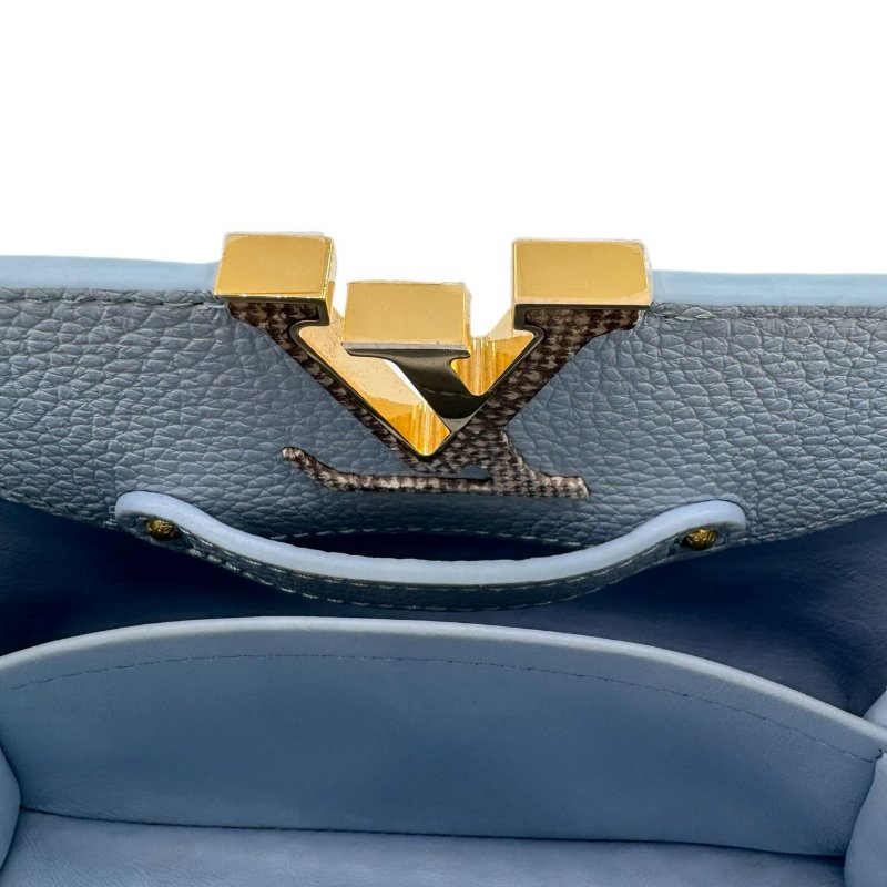 【3127】LV Capucines 藍色手提/斜挎包 牛皮 小號-13