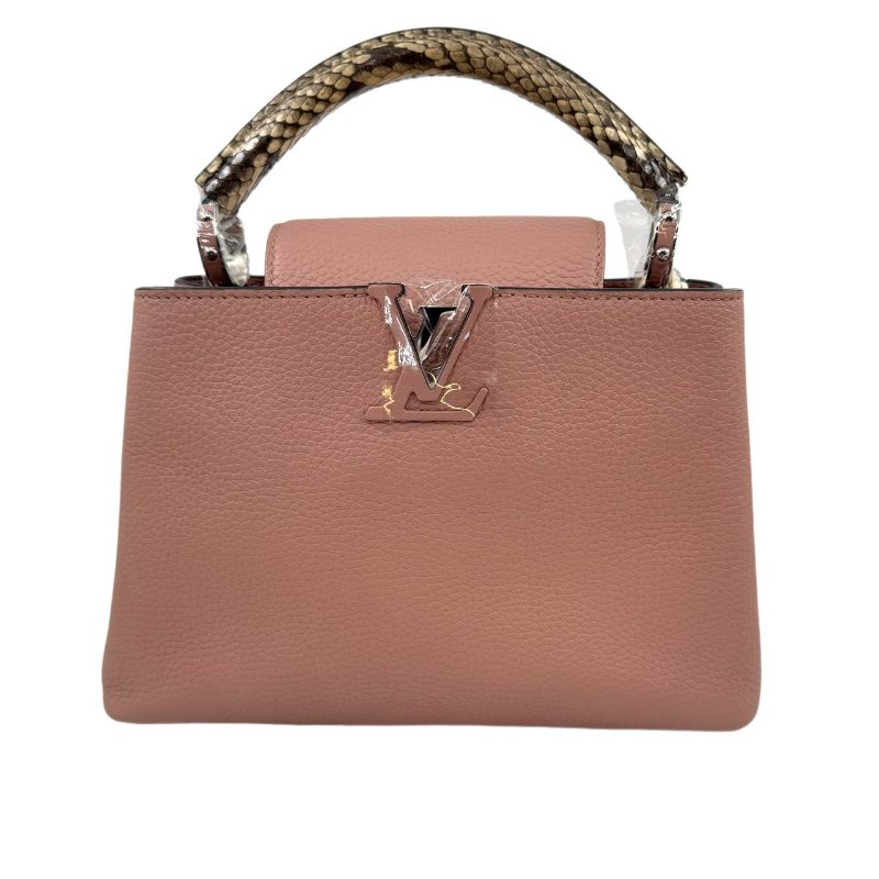 【2353】LV Capucines 粉色手提/斜挎包 牛皮 小號 -1