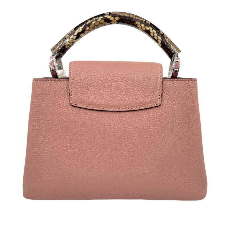 【2353】LV Capucines 粉色手提/斜挎包 牛皮 小號 -2