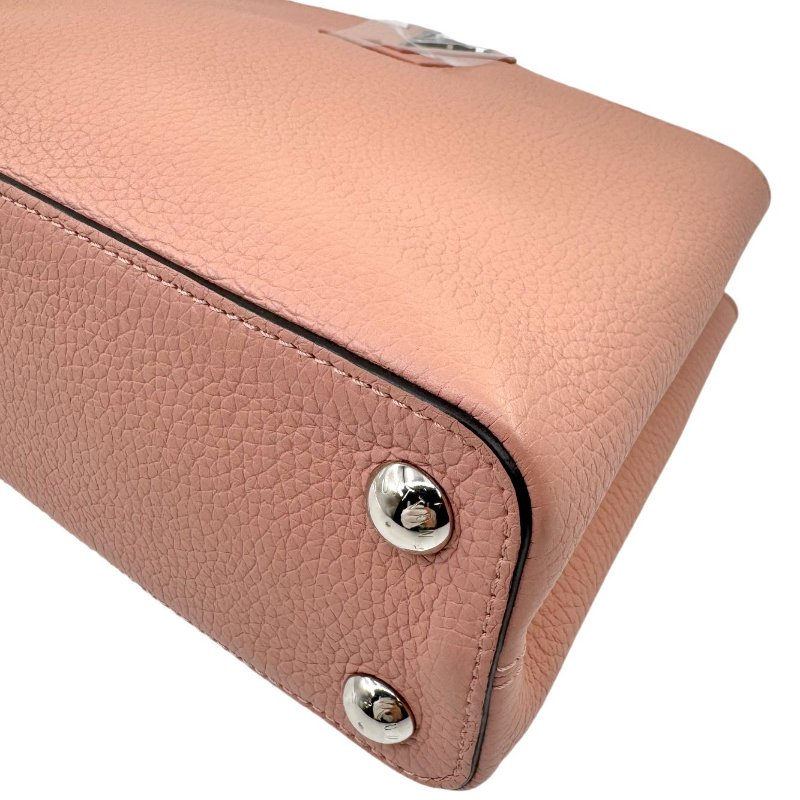 【2353】LV Capucines 粉色手提/斜挎包 牛皮 小號 -9