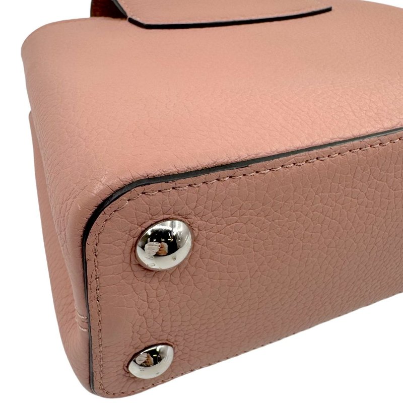 【2353】LV Capucines 粉色手提/斜挎包 牛皮 小號 -10