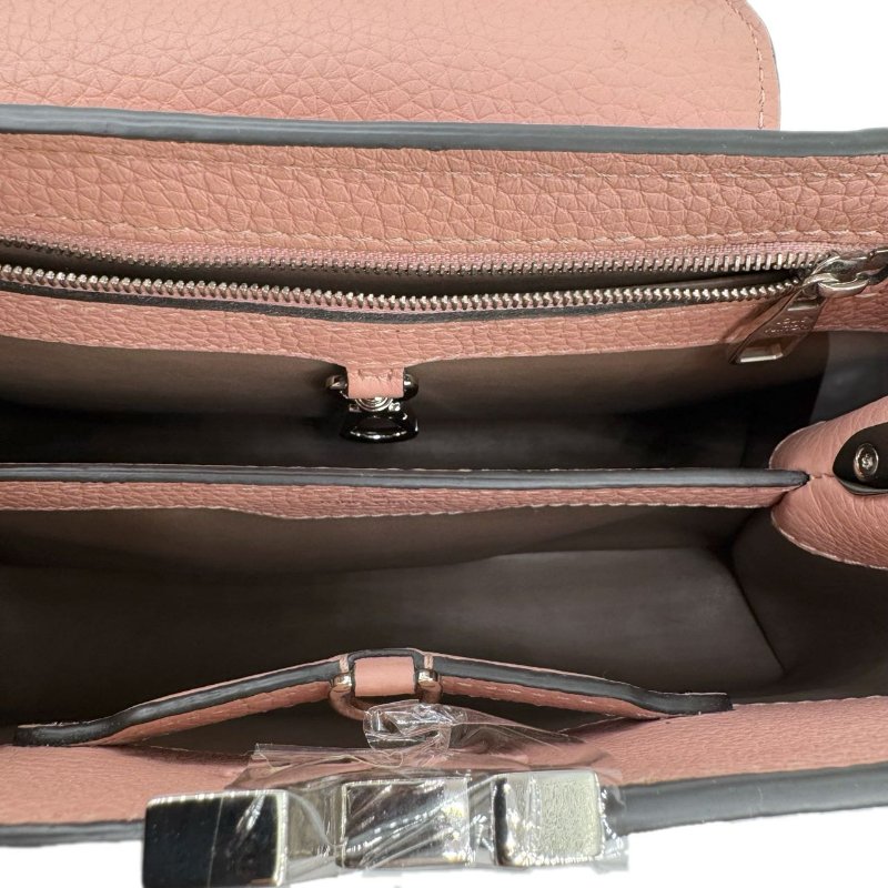 【2353】LV Capucines 粉色手提/斜挎包 牛皮 小號 -12